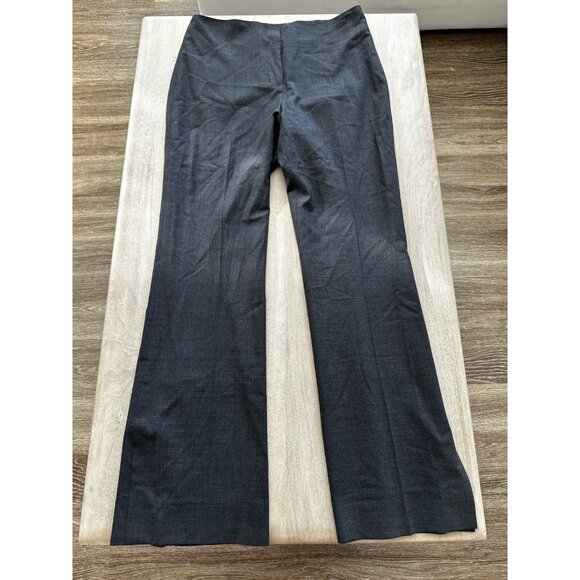 MM Lafleur The Clooney Pant Tropical Wool in Dark Gray Split Hem Straight Leg 8 - Picture 3 of 8